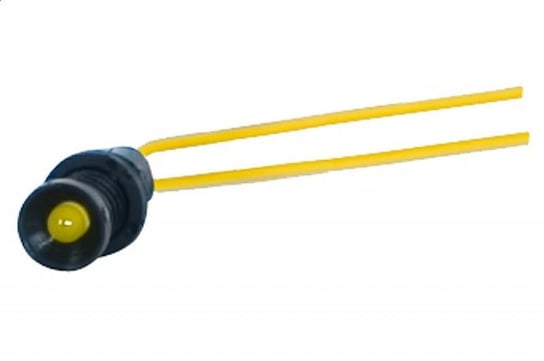 Lampka kontrolna z przewodem fi 5mm 230V żółty F-Elektro