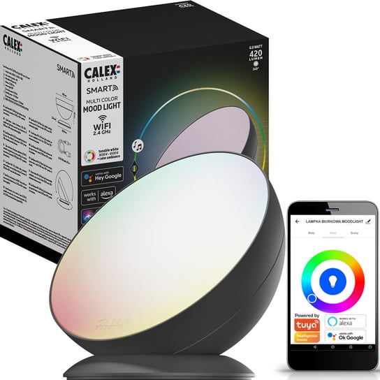 Lampka Led Biurkowa Stołowa Nocna Moodlight Smart Wifi 6W 420Lm Rgb+Cct Tuya Calex Inna marka