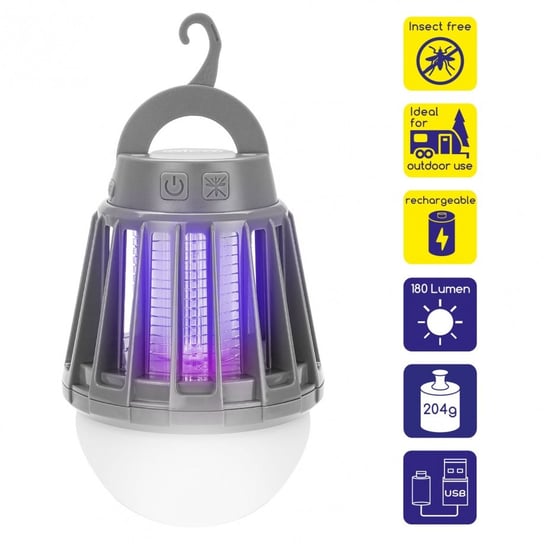 Lampka LED z pułapką elektryczną UV owadobójcza Alca HEYNER