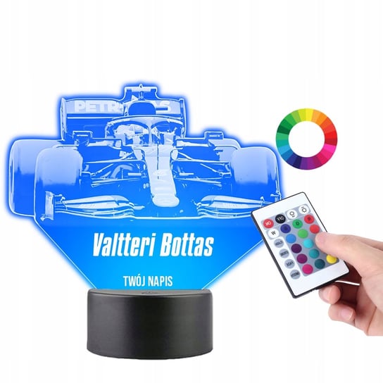 Lampka na Biurko 3D Led Formuła 1 Valtteri Bottas Plexido