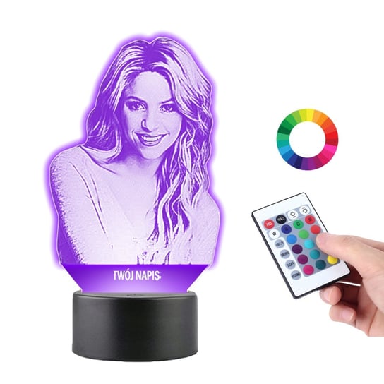 Lampka na Biurko 3D Led Piosenkarka Pop Shakira Plexido