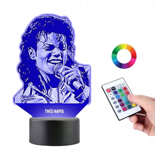 Lampka na Biurko 3D Led Piosenkarz Michael Jackson Plexido