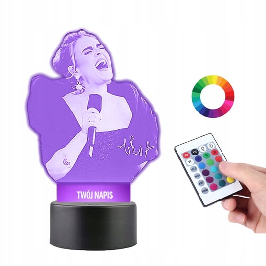Lampka na Biurko 3D Piosenkarka Pop Adele Muzyka Plexido