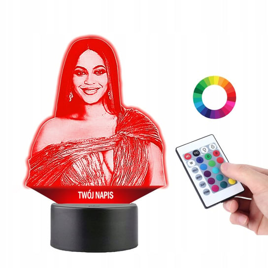 Lampka na Biurko 3D Piosenkarka Pop Beyonce Muzyka Plexido