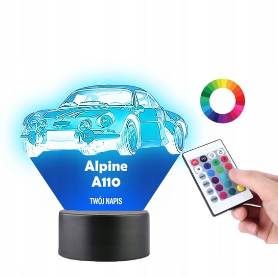 Lampka na Biurko 3D Samochód Alpine a110 Auto Plexido