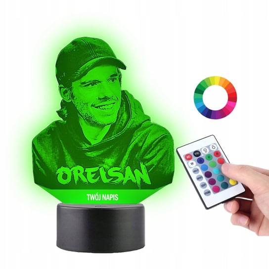 Lampka na Biurko 3D Statuetka Raper Muzyk Orelsan Plexido