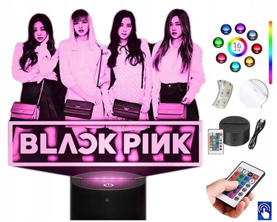 Lampka na biurko Black Pink 16 kolorów LED PLEXIDO Plexido