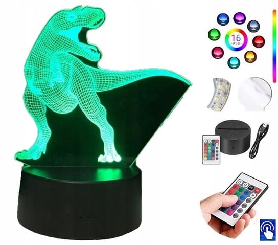 Lampka na biurko Dinozaur T-REX 16kol. LED PLEXIDO Plexido
