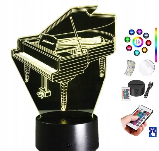 Lampka na biurko Fortepian Pianino 16 LED PLEXIDO Plexido