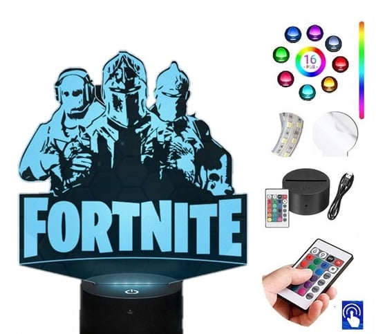 Lampka na biurko Fortnite 16 kolorów LED PLEXIDO Plexido