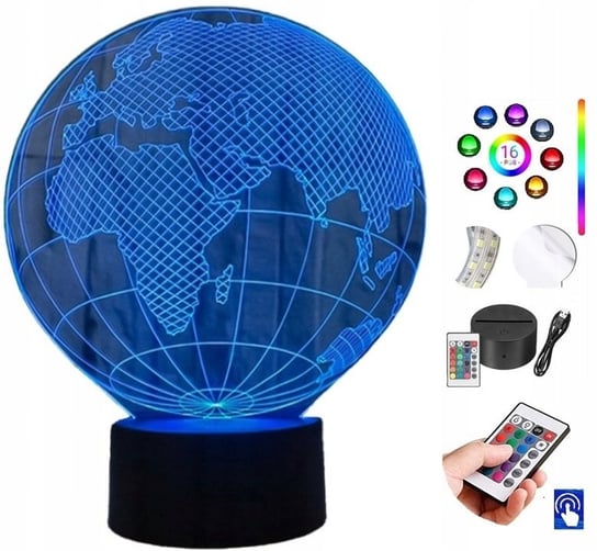 Lampka na biurko Globus 16 kolorów LED PLEXIDO Plexido