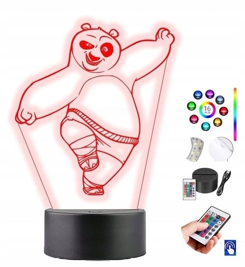 Lampka na biurko Kung Fu Panda 16kol. LED PLEXIDO Plexido
