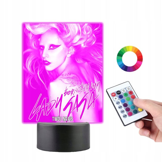 Lampka na Biurko Led Piosenkarka Lady Gaga Napis Plexido