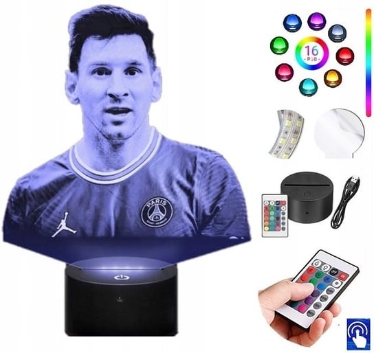 Lampka na biurko Leo Messi PSG 16 kol. LED PLEXIDO Plexido