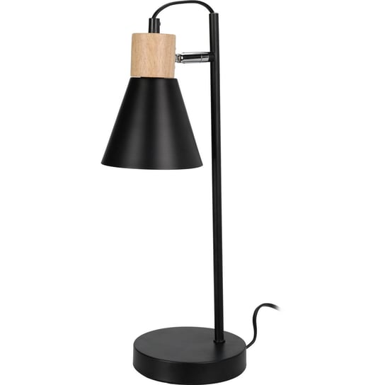 Lampka na biurko loftowa, drewno i metal,  Ø 14 x 44 cm Home Styling Collection