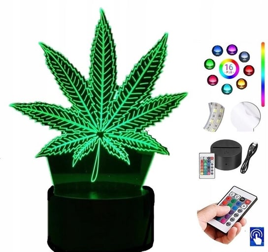 Lampka na biurko Marihuana Konopie 16 LED PLEXIDO Plexido