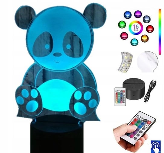 Lampka na biurko Miś Panda 16kolorów LED PLEXIDO Plexido