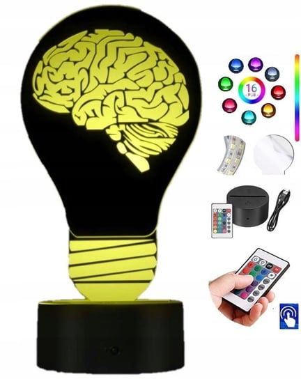 Lampka na biurko Mózg w Żarówce 16kol. LED PLEXIDO Plexido