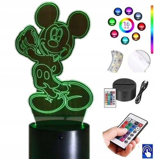 Lampka na biurko Myszka Miki 16kolorów LED PLEXIDO Plexido