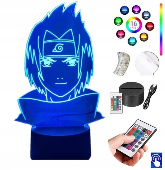 Lampka na biurko Naruto Sasuke 16 kol LED PLEXIDO Plexido