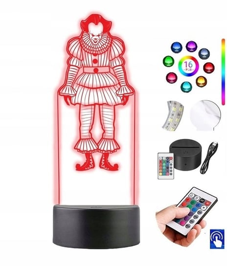 Lampka Na Biurko Pennywise Klaun 16Kol Led Plexido Plexido