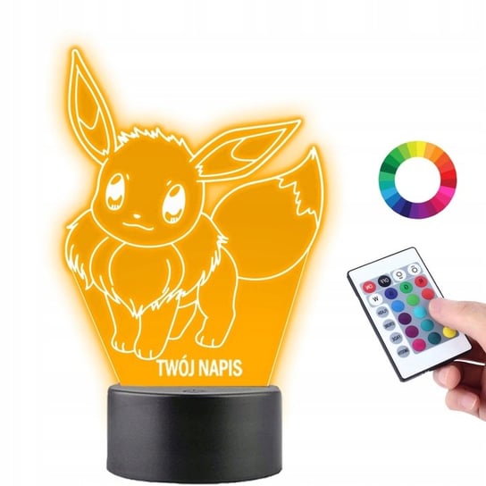 Lampka na biurko Pokemon Eevee 16kol. LED PLEXIDO Plexido