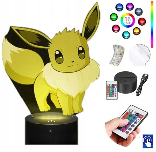Lampka na biurko Pokemon Flareon 16kol LED PLEXIDO Plexido
