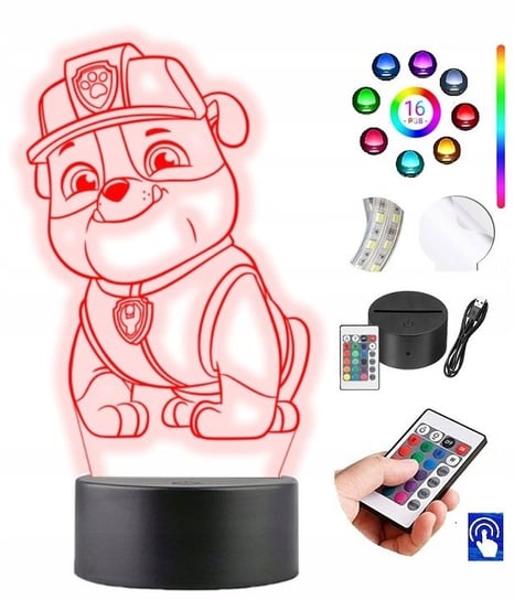 Lampka na biurko Psi Patrol Rubble 16 LED PLEXIDO Plexido