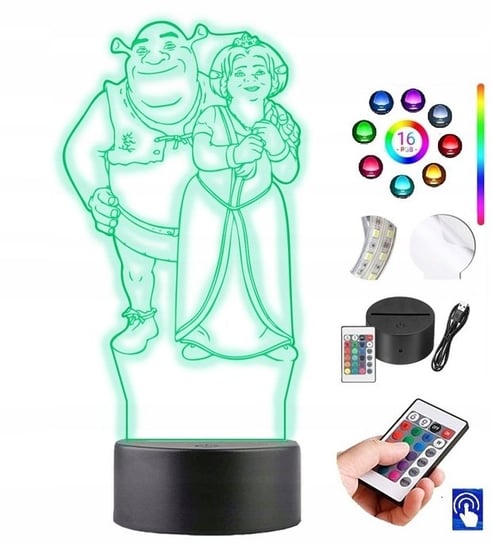 Lampka na biurko Shrek Fiona 16kolorów LED PLEXIDO Plexido