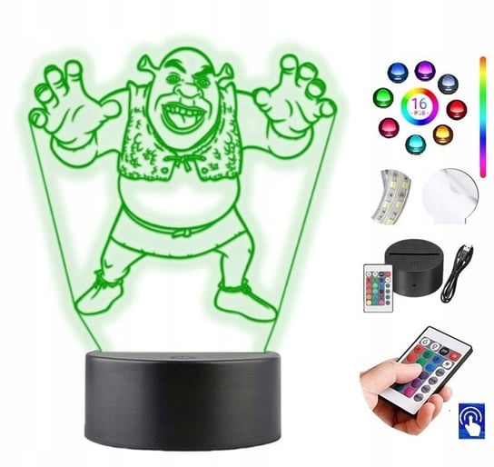 Lampka na biurko Shrek OGR 16kolorów LED PLEXIDO Plexido