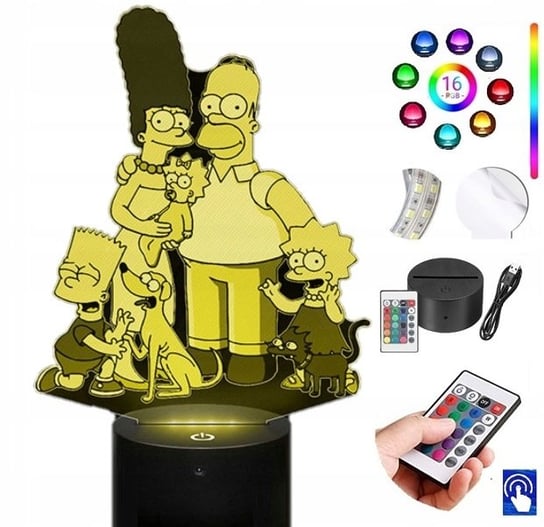 Lampka na biurko Simpsonowie Homer 16 LED PLEXIDO Plexido