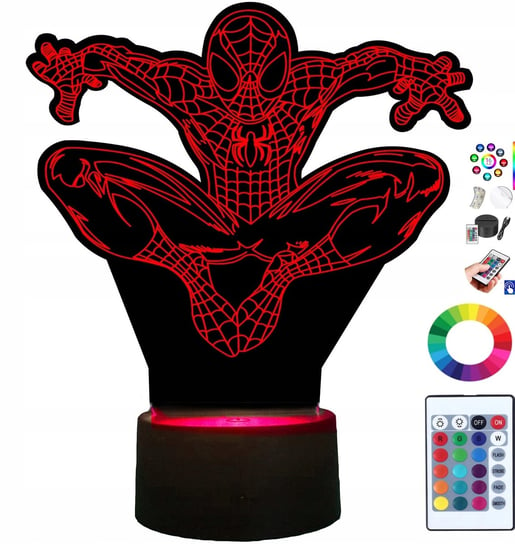 Lampka na biurko Spider Man 16kolorów LED PLEXIDO Plexido