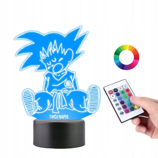 Lampka na Biurko Statuetka 3D Dragon Ball Son Goku Plexido