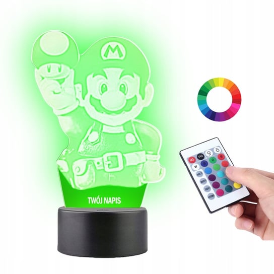 Lampka na Biurko Statuetka 3D Super Mario Bros Gra Plexido