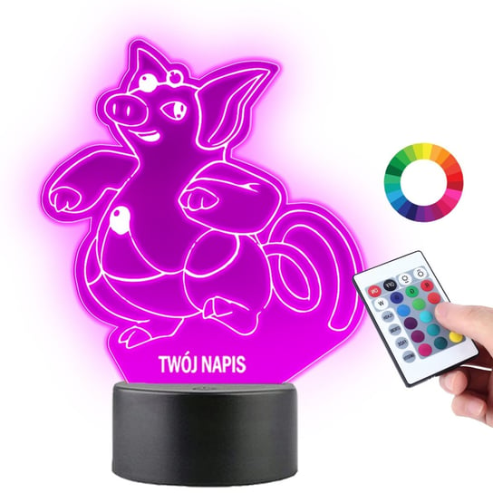 Lampka na Biurko Statuetka Anime Pokemon Grumpig Grawer Prezent Plexido Plexido