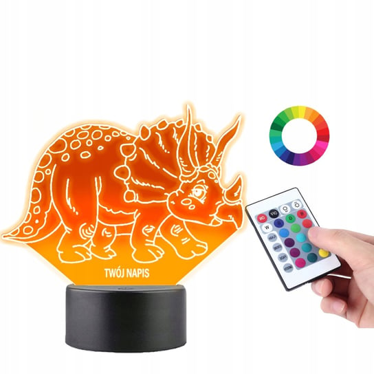 Lampka na Biurko Statuetka Dinozaur Triceratops Plexido