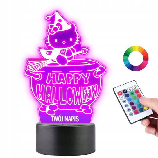 Lampka na Biurko Statuetka Led Dekoracja na Halloween Hello Kitty Grawer Plexido