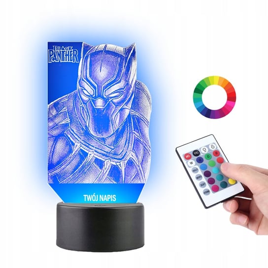 Lampka na Biurko Statuetka Led Film Czarna Pantera Plexido