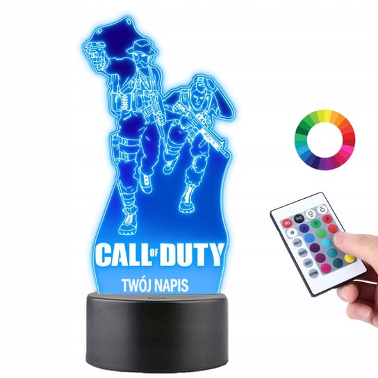 Lampka na Biurko Statuetka Led Gra Call Of Duty Dwie Postacie Imię Plexido Plexido