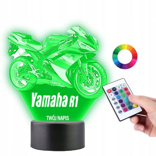 Lampka na Biurko Statuetka Led Motocykl Yamaha R1 Plexido