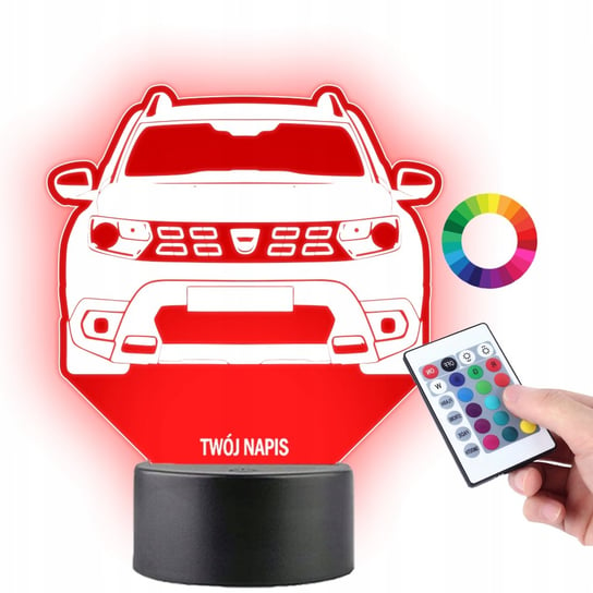 Lampka Na Biurko Statuetka Led Motoryzacja Auto Samochód Dacia Twój Napis Plexido