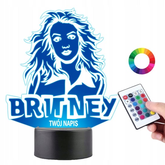 Lampka Na Biurko Statuetka Led Piosenkarka Pop Britney Spears Napis Grawer Plexido