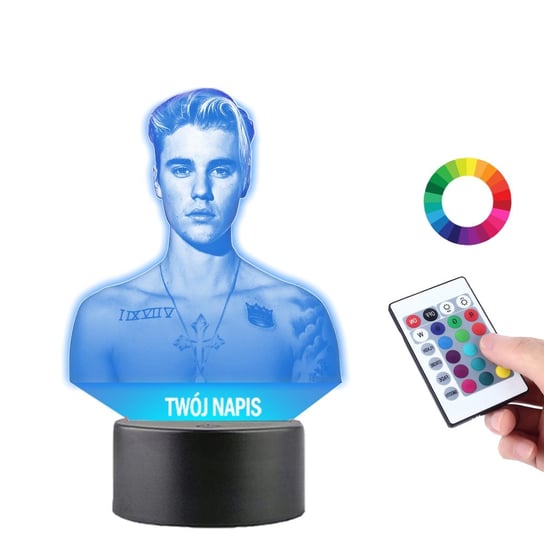 Lampka na Biurko Statuetka Led Piosenkarz Justin Bieber Prezent Beliebers Plexido