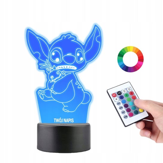 Lampka na Biurko Statuetka Led Stich Przestraszony Plexido