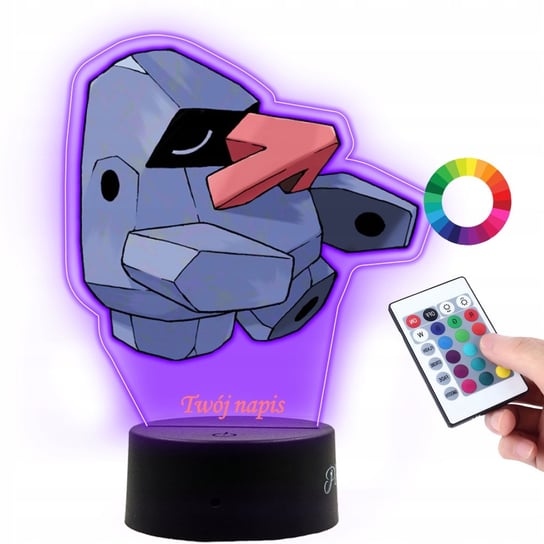 Lampka Na Biurko Statuetka Led z Nadrukiem UV Pokemon Nosepass na Prezent Plexido