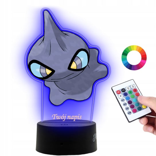 Lampka Na Biurko Statuetka Led z Nadrukiem UV Pokemon Shuppet na Prezent Plexido