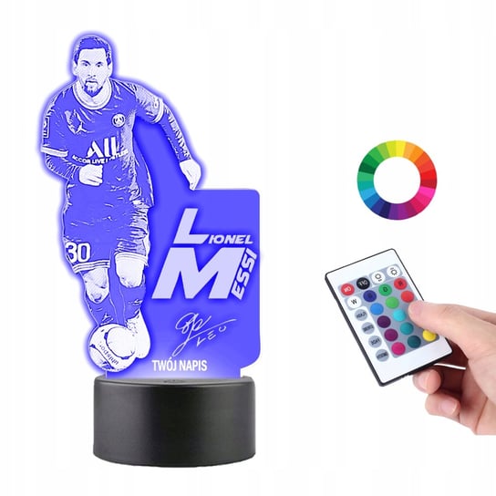 Lampka na Biurko Statuetka Lionel Messi Piłkarz Plexido