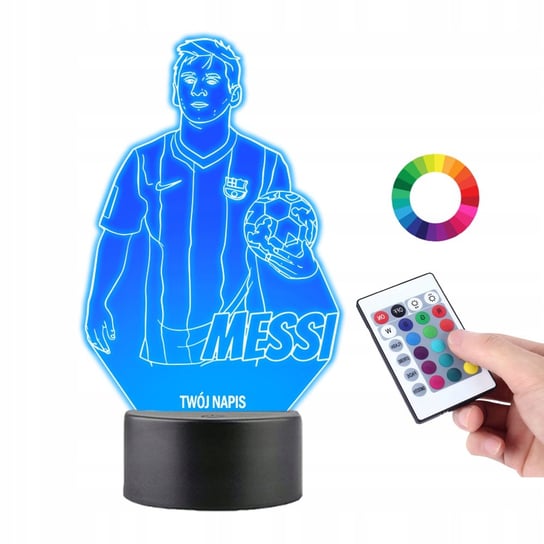 Lampka na Biurko Statuetka Piłkarz Leo Messi FCB Plexido