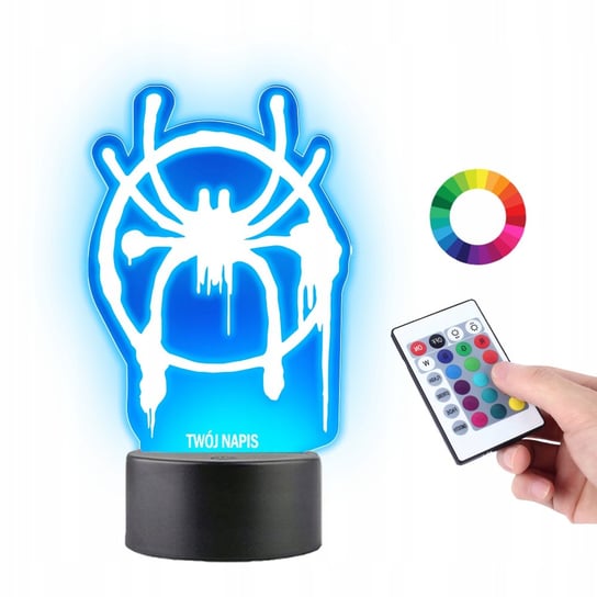 Lampka na Biurko Statuetka Spiderman Uniwesum Logo Plexido