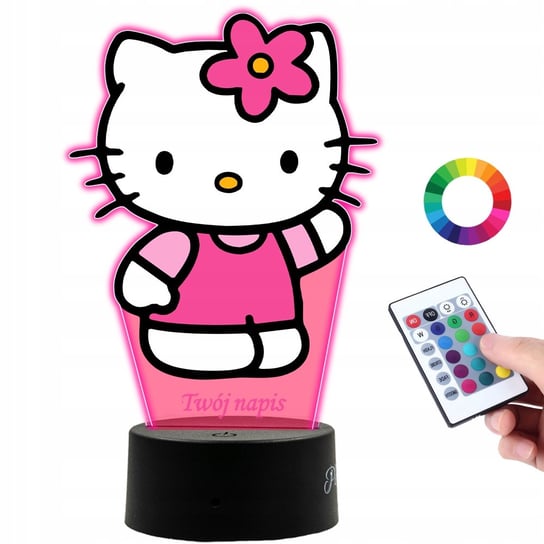 Lampka Na Biurko Statuetka UV Hello Kitty Kotek Plexido